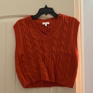 Rust orange sweater vest